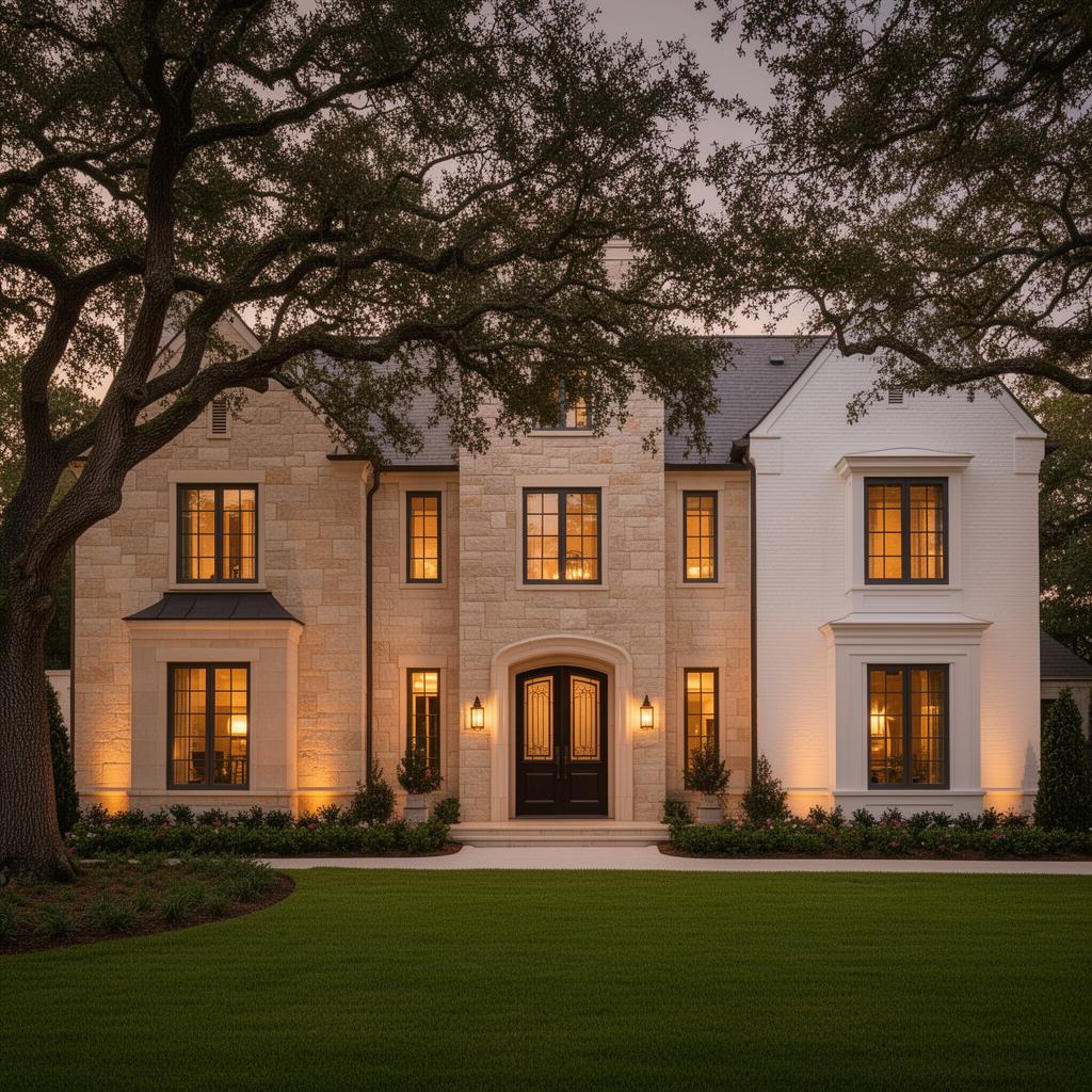 Luxury Memphis home exterior at dusk
